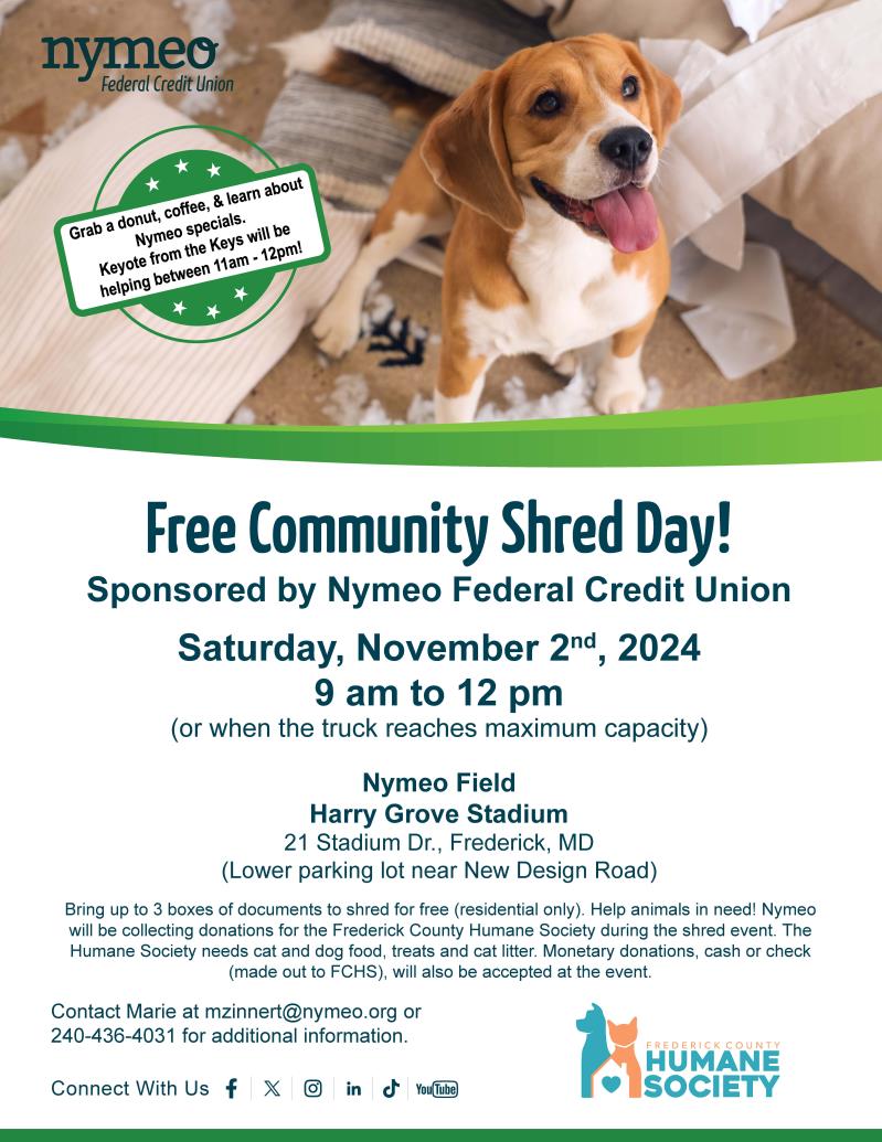 Nymeo Federal Credit Union - Shred Day in Frederick